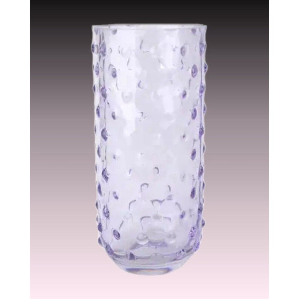 Ashland® Decorative Hobnail Purple Glass Vase 3.94" x 8.55" Art Deco Style New